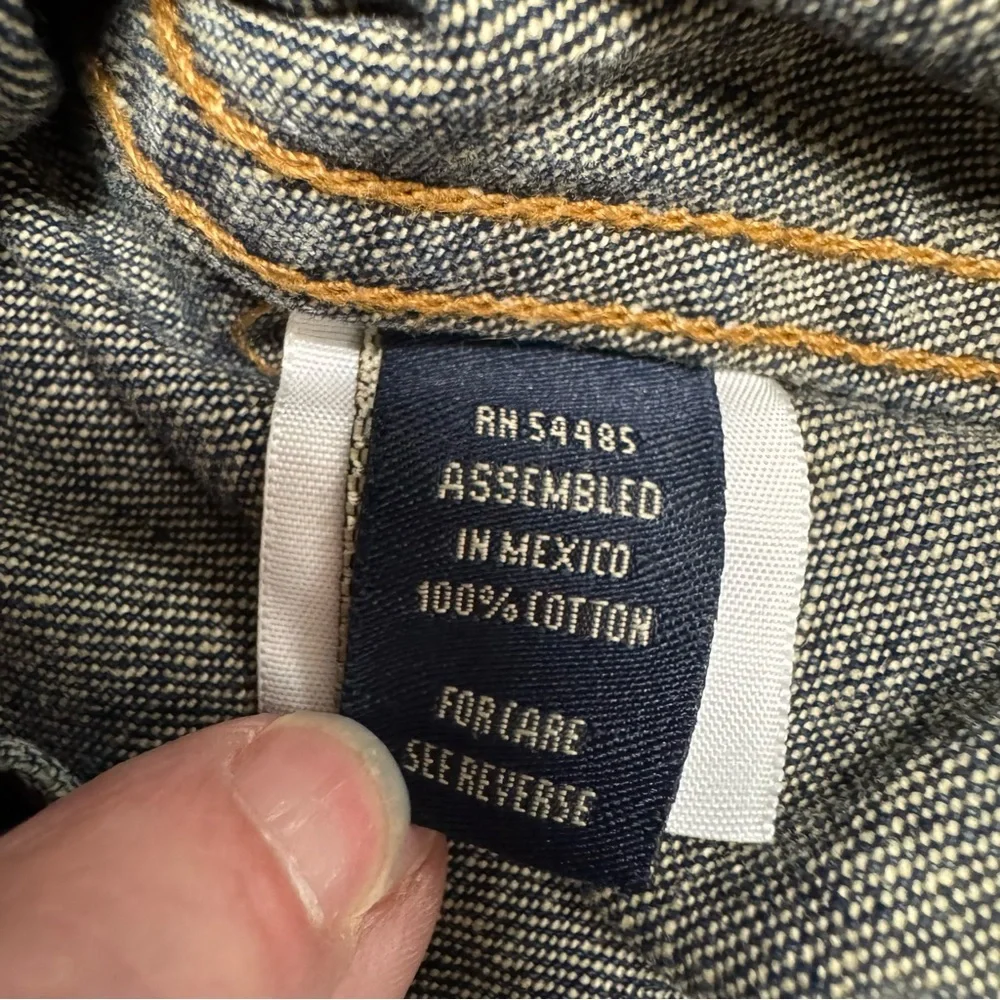 AEO American Eagle Outfitters Cropped Denim‎ Jean Jacket Medium Dark Wash Sz M